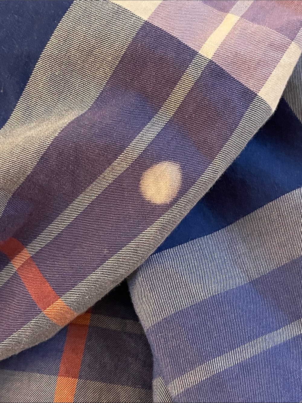 Harshman LA Blue Plaid 100% Cotton Popover Blouse Ruffle Sleeve M - Picture 7 of 7
